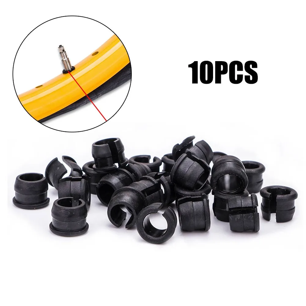 

10PCS MTB Road Bike Valve Rim Convert To Presta Valve Inner Tube Adapter Rubber Plug Rim Valve To Presta Valve Adapter