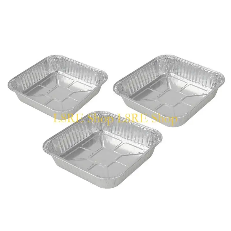 L8RE 20pcs Aluminiumfolie Backschalen für Ofen- und Luftfritteusen -BBQ -Kochzubehör