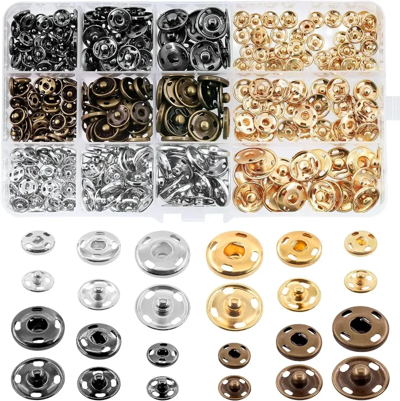 1-100PCS 15mm Metal Snap Button DIY Doll Clothes Metal Invisible Snap Buckle Doll Clothing Garment Sewing Home Accessories Gift