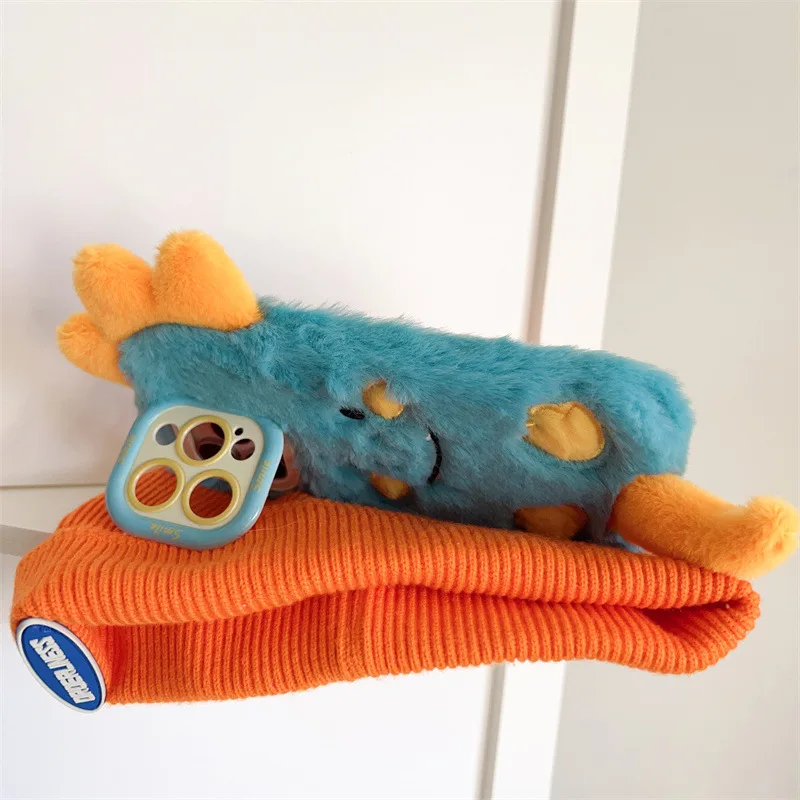 ثلاثية الأبعاد رقيق أفخم الكرتون الوحش عدسة قوس قضية الهاتف آيفون 17 الهواء 16 15 14 13 12 11 برو ماكس للصدمات الغطاء الواقي