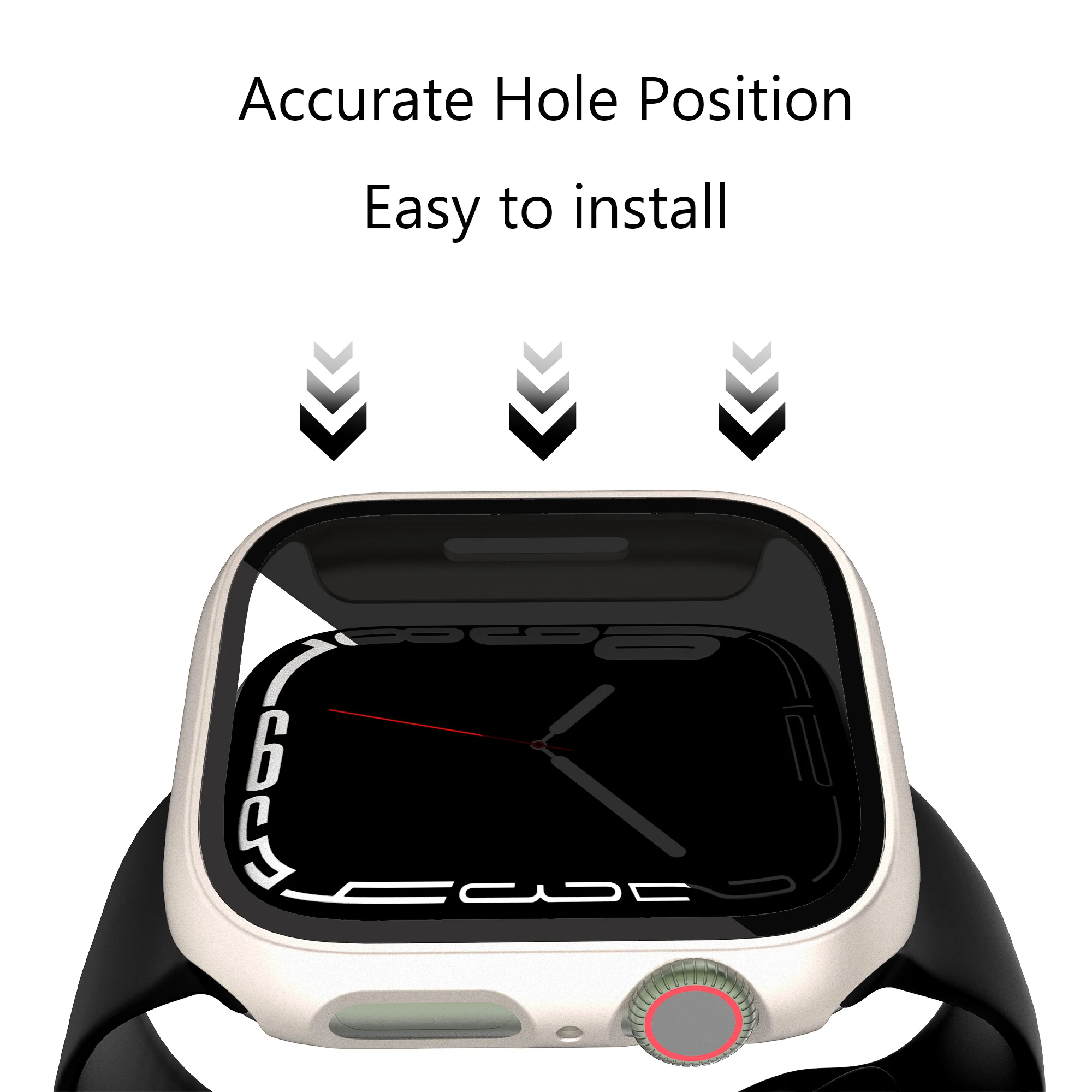 Szkło + pokrowiec na Apple Watch Case Series 9 8 7 6 SE 3 45 mm 41 mm 44 mm 40 mm 42 mm 38 mm Ochraniacz ekranu do Apple iWatch Ultra 49 mm