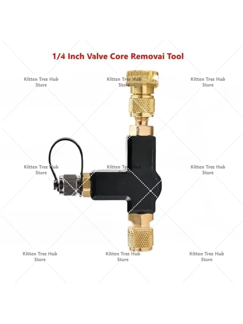 1/4 Inch Valve Core Removal Tool Dual Valve with Sight Glass Mini Splits and Systems