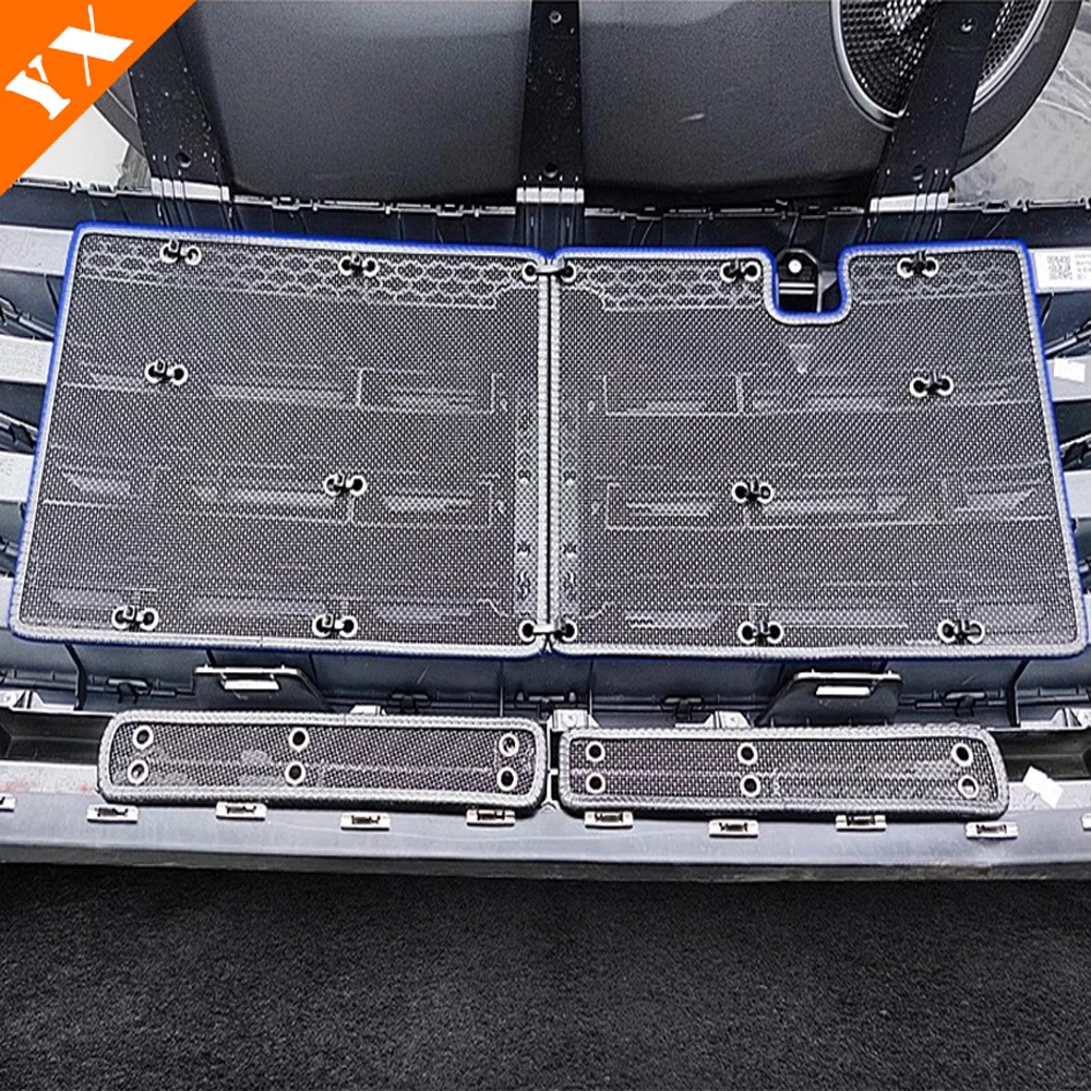 For Trumpchi GAC GS8 2023-2024 Dust-Proof Net Decor Cover And Stainless Garnish Trim Car Front Grille Anti-insect Net