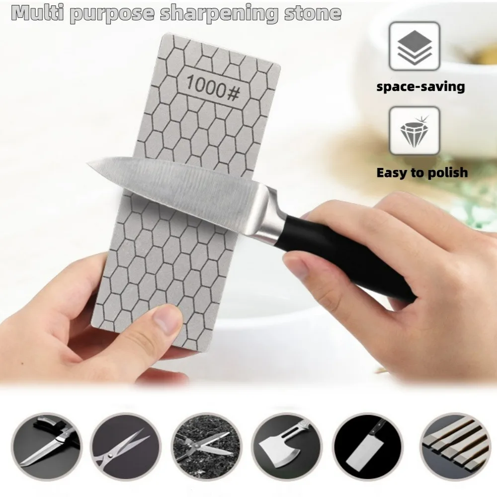 Diamond Honeycomb Shaped Sharpening Stone Piece Multi-Tool Polishing Tungsten Steel Ceramic Grinding Whetstone Kitchen Gadgets