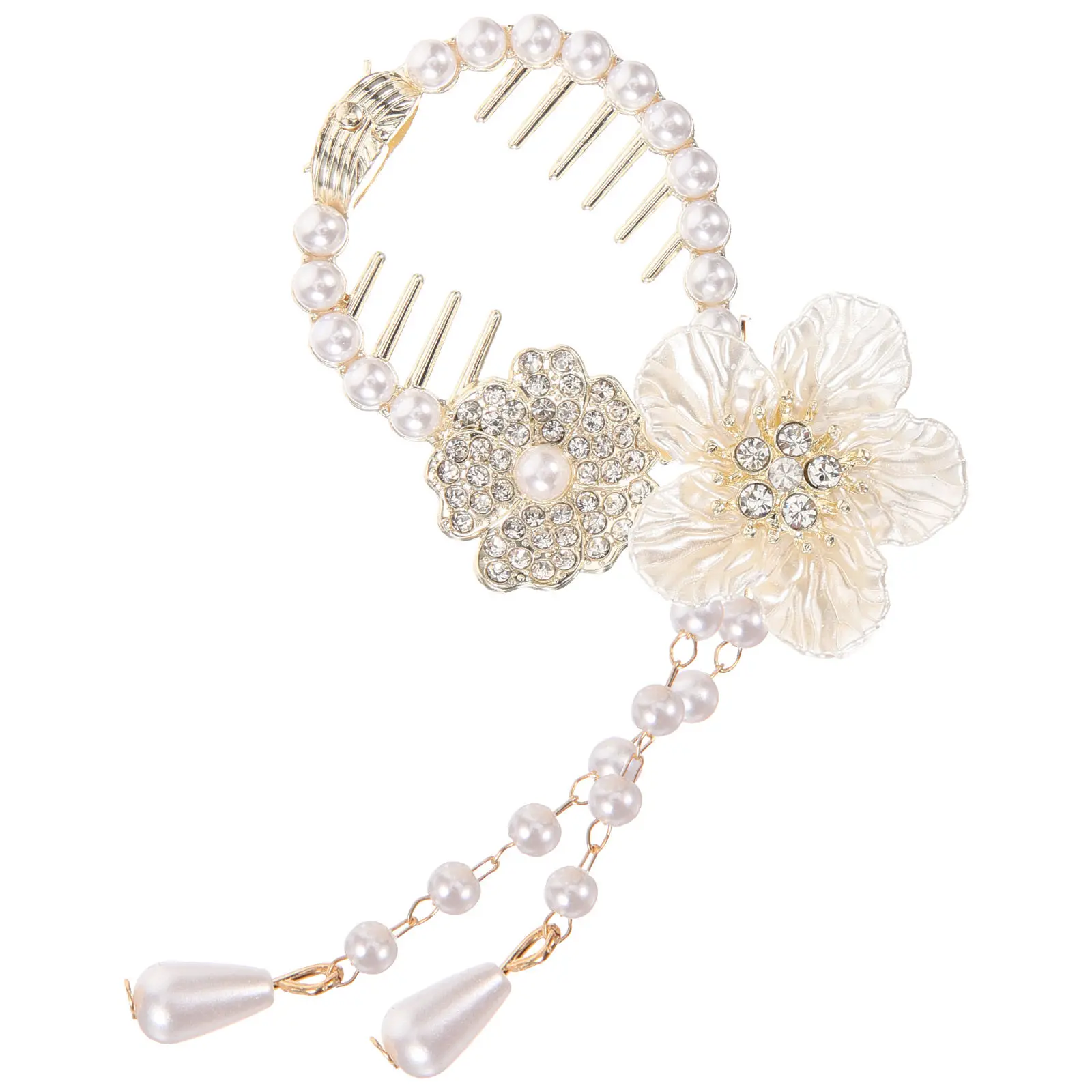 

Flower Hair Clip for Women Metal Claw Clip Bun Ponytail Holder Decorative Styling Accessory Sophisticated Ancient-Inspired Hair
