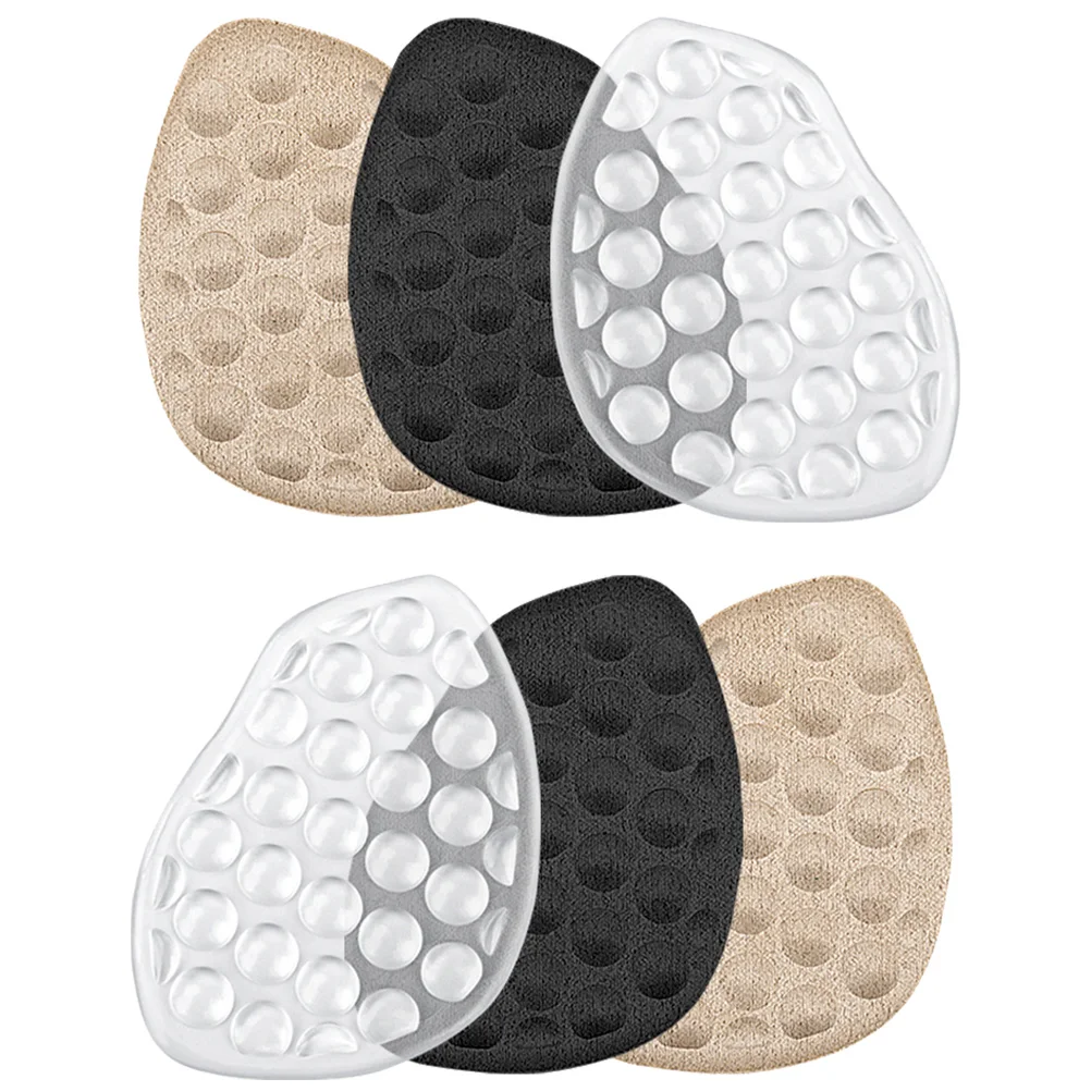 

9 Pairs Forefoot Pads High Heels Half Cushions Reusable Anti-slip Insoles Transparent Black Beige Metatarsal Pain Relief Walking