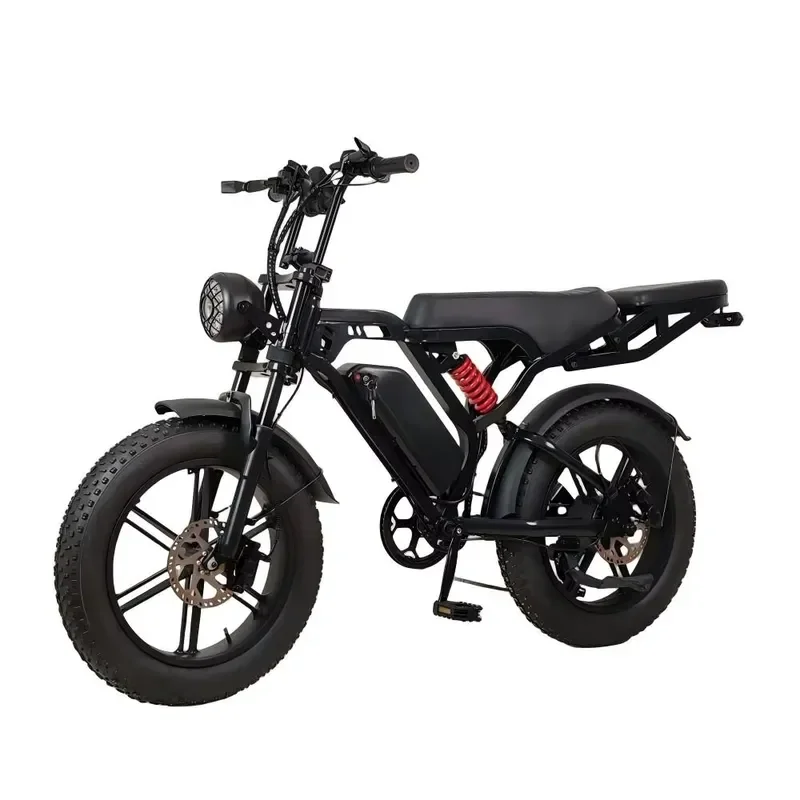 800W 48V high carbon steel frame LCD screen lithium battery electric bicycle, suitable for beach riding