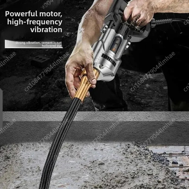 220V Handheld Small Concrete Vibrator Cement Vibrating Tamping Rod For Building Engineering Construction Site Portable Concrete