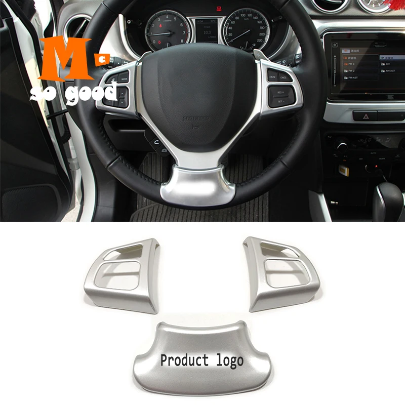 2016 2017 2018 2019 For Suzuki Vitara Car Steering Wheel Switch Button Interior Kit Trim Frame ABS Matte Decoration Accessories