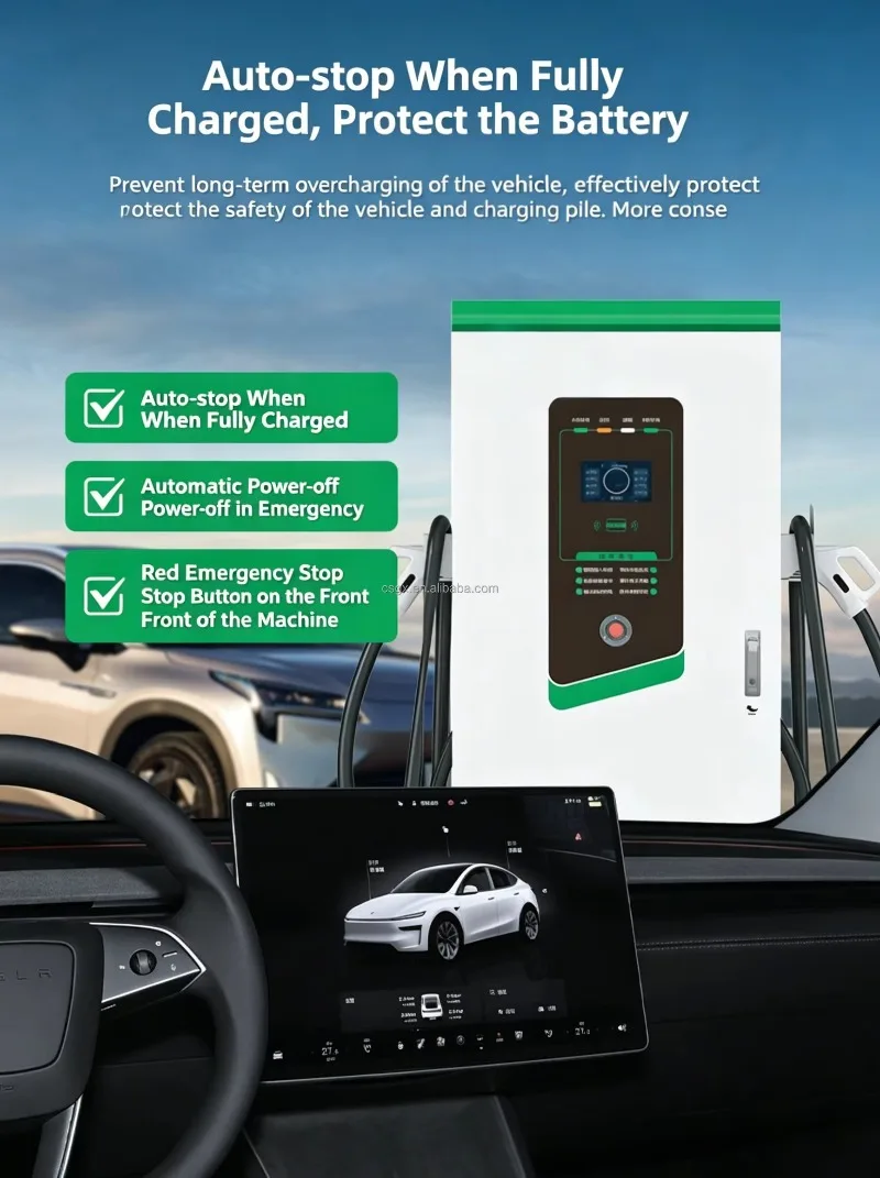Carregador DC EV Direto da Fábrica 120kW CCS2 Estação de Carregamento Rápido Entrada AC 380V para Veículos de Nova Energia Uso Comercial e Geral
