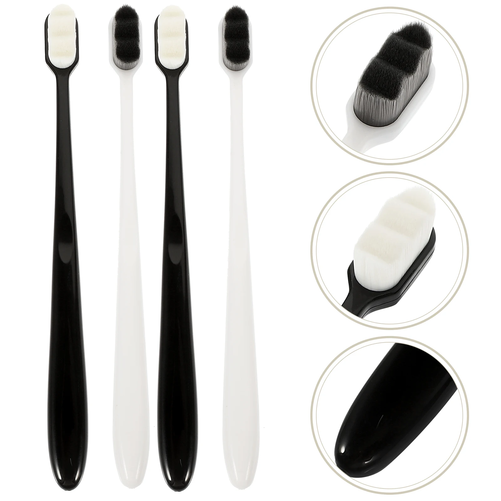 

4 Pcs Soft Wave Bristles Toothbrushes al Care Maternal Postpartum Teeth Cleaning Tools Portable Friendly Weak Teeth Dental