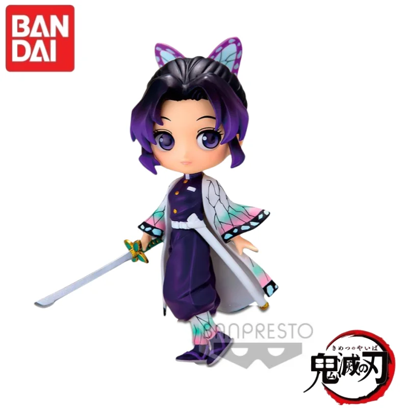 En stock Personaje de anime original Bandai Demon Slayer Q Posket Petit Vol. 4 Shinobu Kocho estatuilla modelo juguete coleccionable regalo