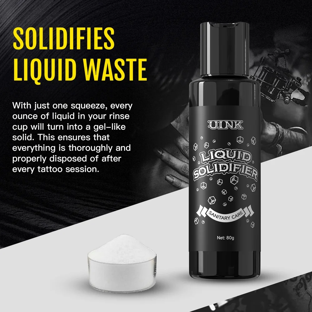 80g/1Pcs Solidifies Liquid Waste Premium Liquid Solidifier Supplies Accessories For Tattoo Artists Body Art Creative Designs