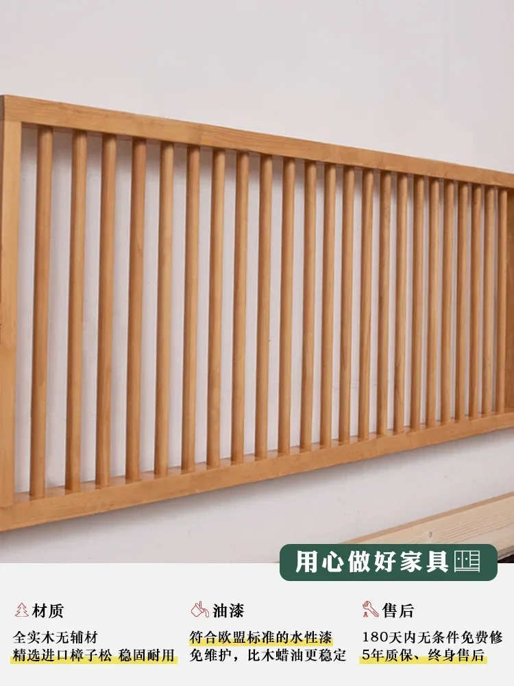 solid wood bed, step, 1.8m double four-poster shelf , net red homestay bed