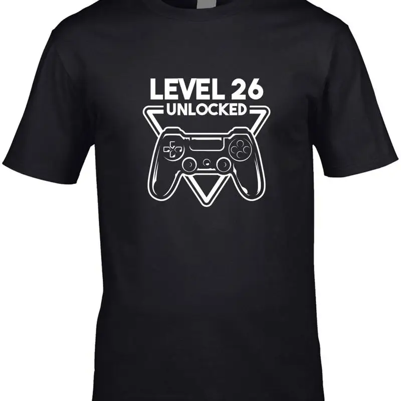 

26Th Birthday Gamer Men'S T Shirt 2020 Level Console Games Twenty Six Pc