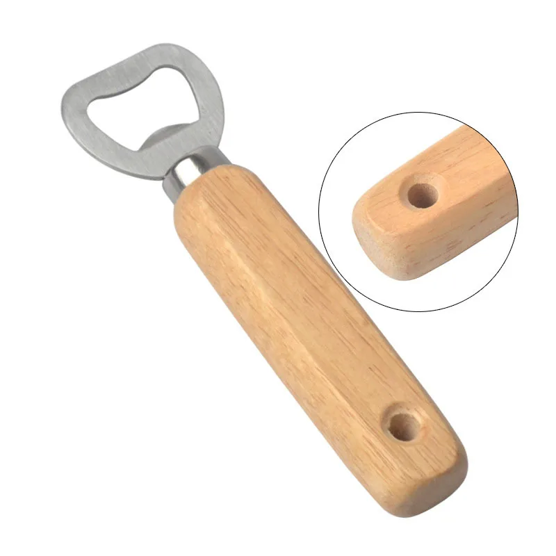 

20/40Pcs Handheld Bartender Bottle Openers, Wooden Handle Beer Soda Opener - Kitchen & Bar Tools