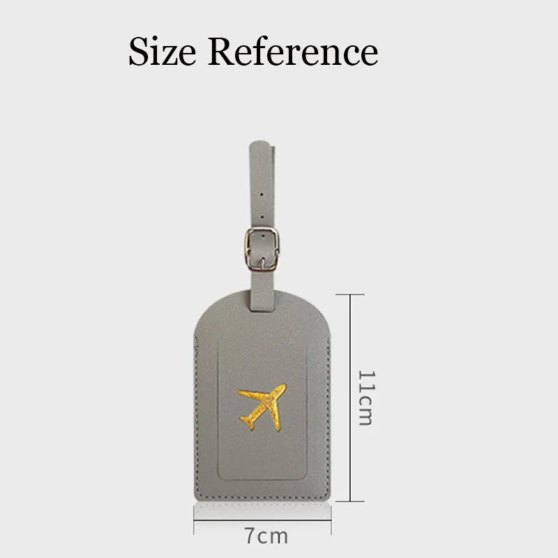 Men Women PU Leather Cute Luggage Tag Suitcase Address Label Baggage Boarding Bag Tag Name ID Address Holder Travel Accessorie