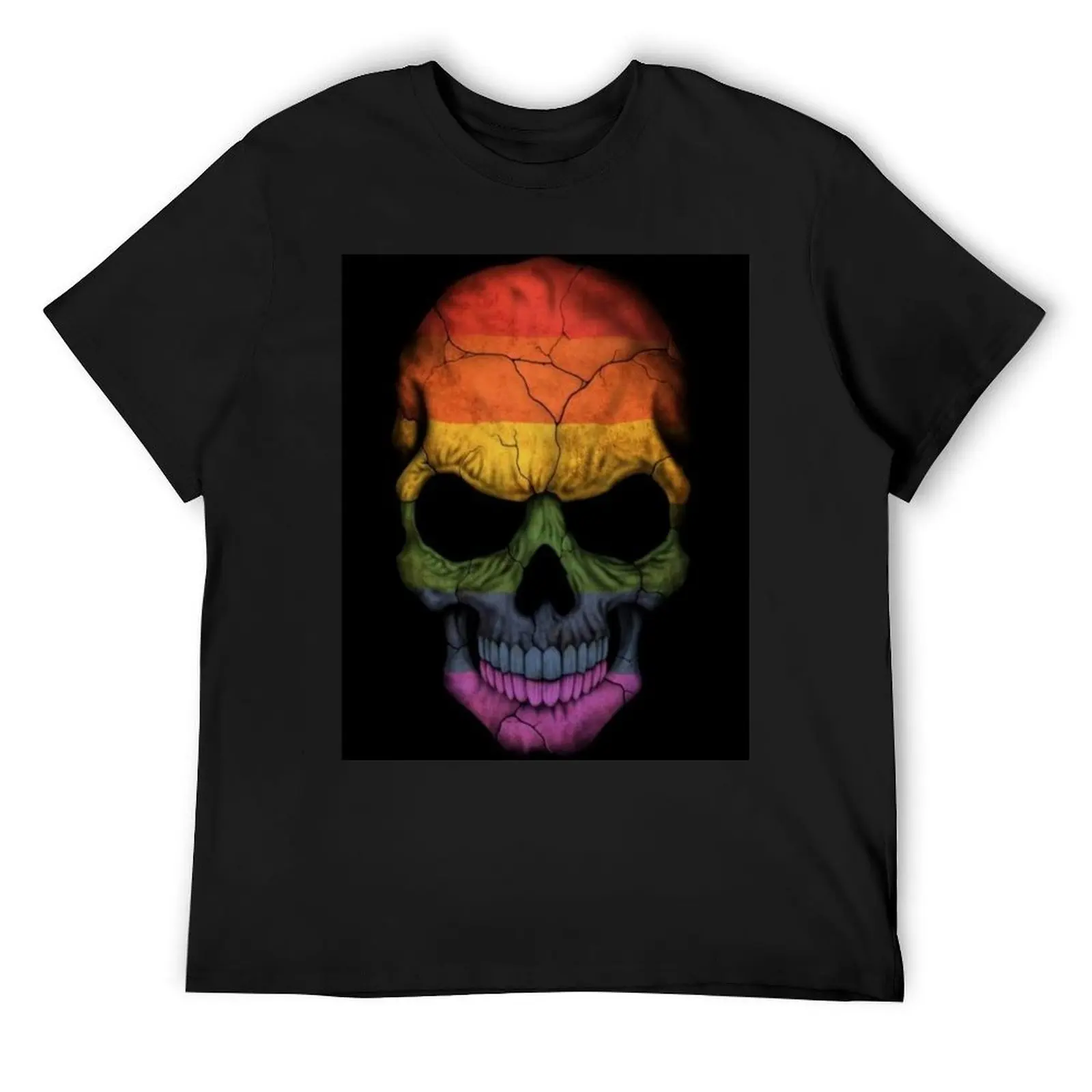 Rainbow Skull, LGBTQ Pride DreamscapesbyTeresa T-Shirt sublime sweat anime stuff Men's t-shirt