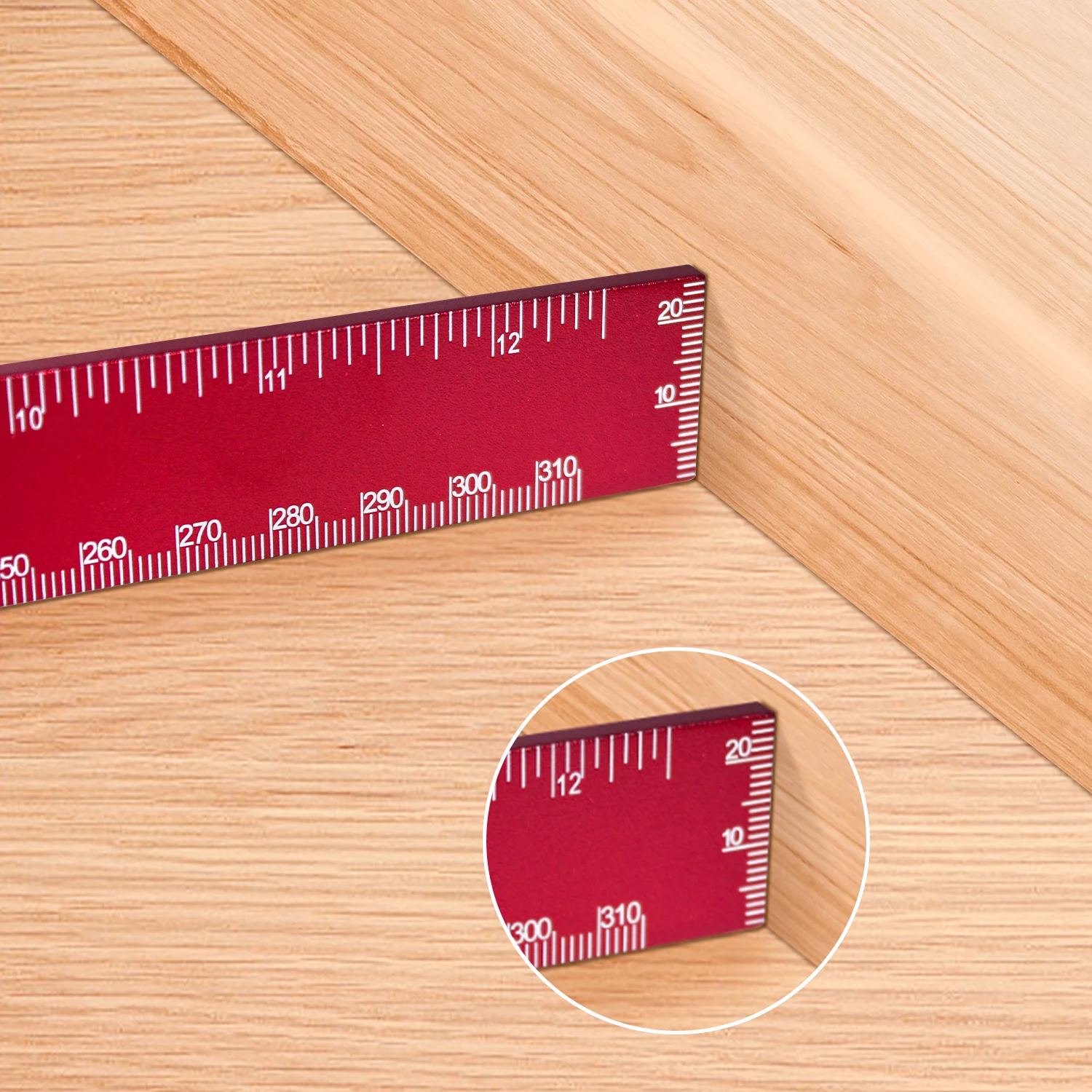 Woodworking Ruler 1Pcs Precision Pocket Metal Slide Ruler Inch/Metric Scribing Square Ruler for Marking and Measuring 12 Inch