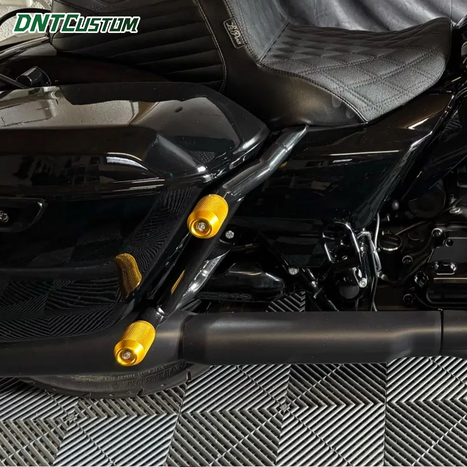 DNTCUSTOM Replacement Billet CNC 6061 Crash Bar Saddlebag Guard Sliders Universal for Harley M12 Saddlebag Guard and Crash Bar