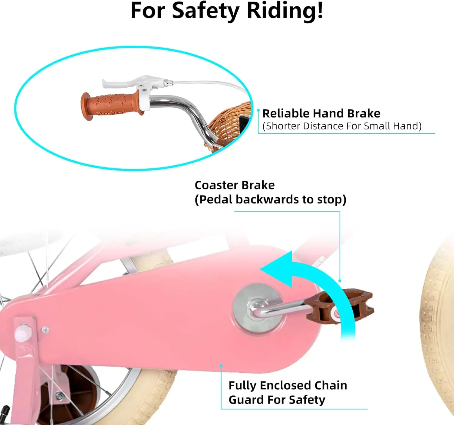 Mädchen Fahrrad für 2-12 Jahre alte Kleinkinder und Kinder, 14 "Retro-Stil Kinder fahrrad mit Stützrädern, 20 Zoll Kinder