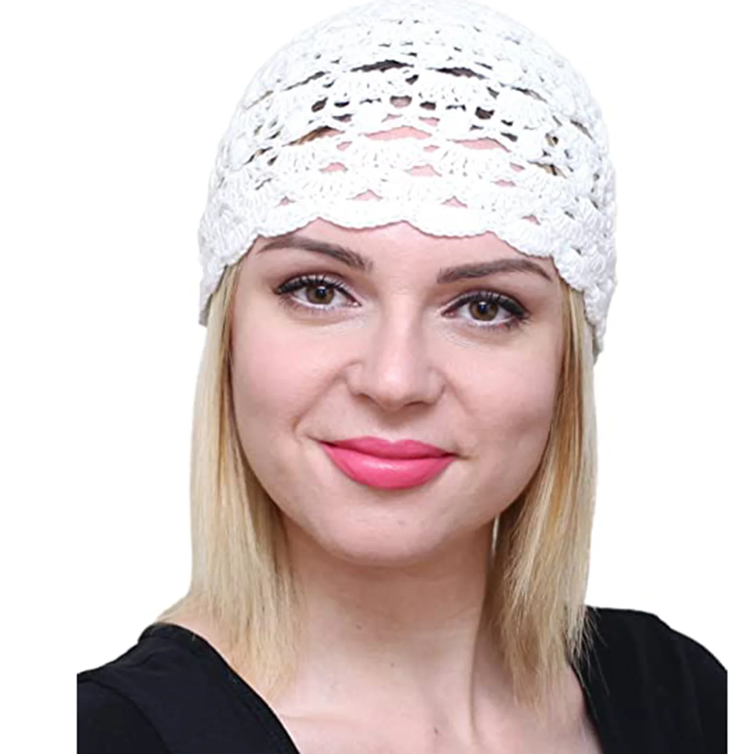 Women Summer Autumn Beanie Boho Style Hollow Crochet Handmade Skullies Hats