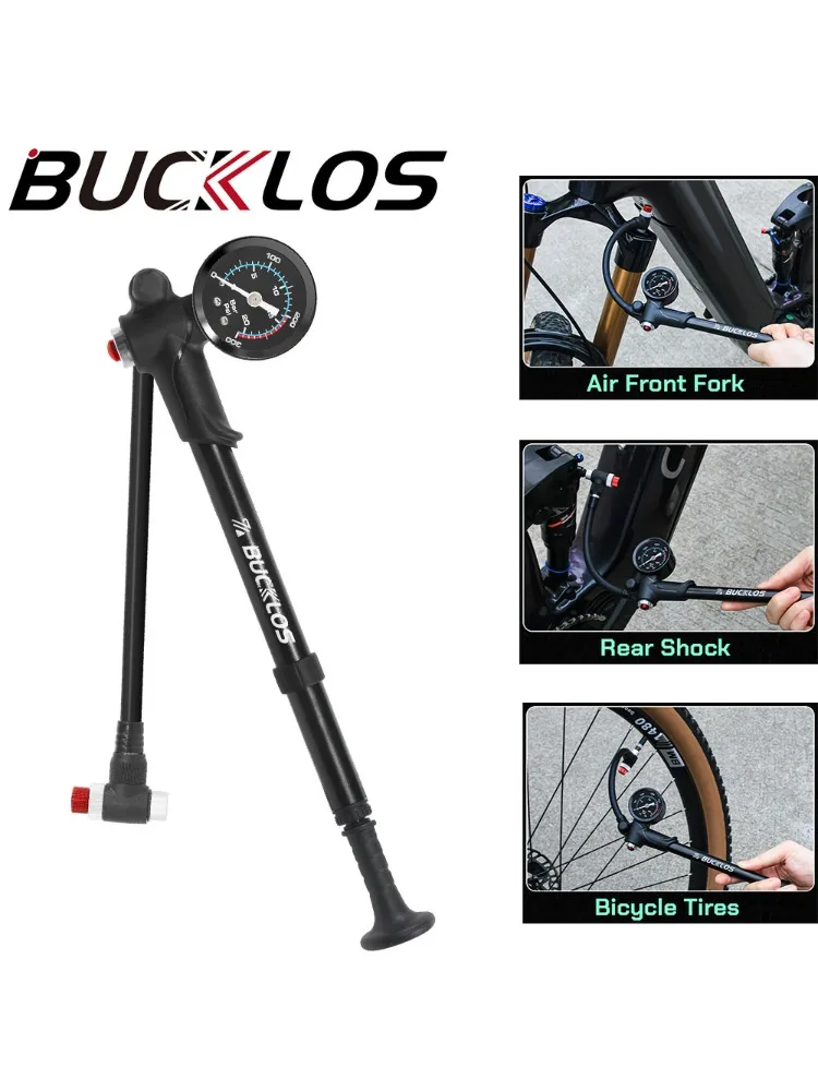 AliExpress BUCKLOS Mini Bicycle Pump 300PSI Bicycle Air Fork Pump Portable Bike Rear Shock Air Inflator High Pressure Bike Tire Inflator