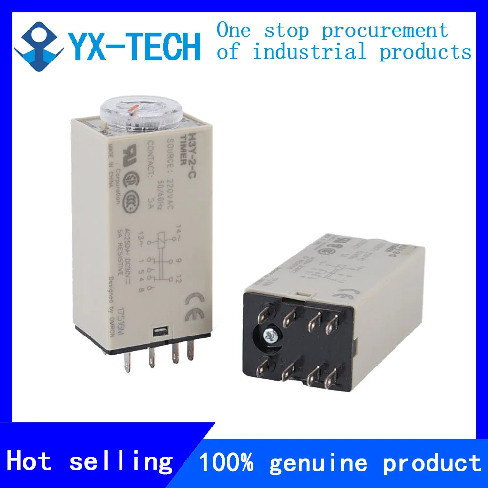 

In stock Original H3Y-2-C AC220V 1S 5S 10S 30S 60S 3M 30M Micro timer compatible with MY relay