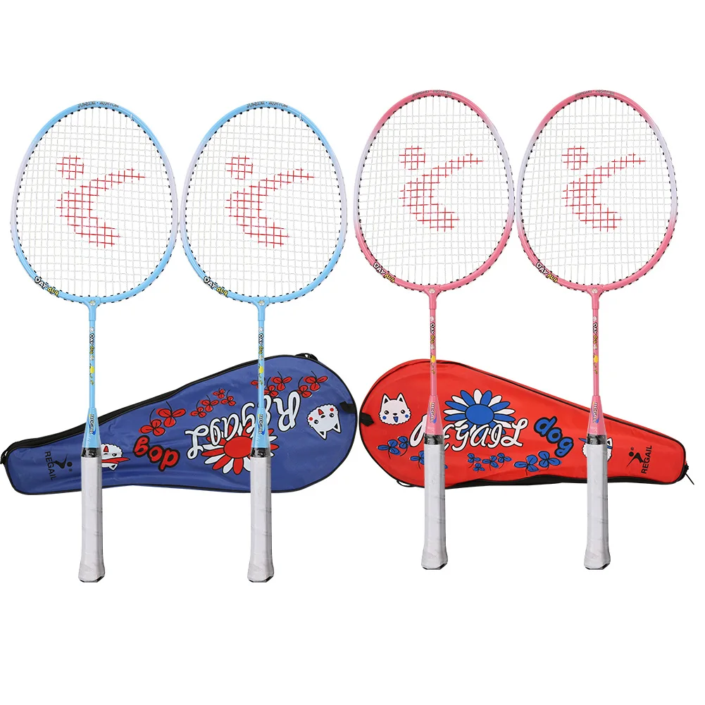 

A Pair Aluminium Alloy Cartoon Children Badminton Racket Outdoor Sports Leisure Children Sports Cartoon Badminton Racket