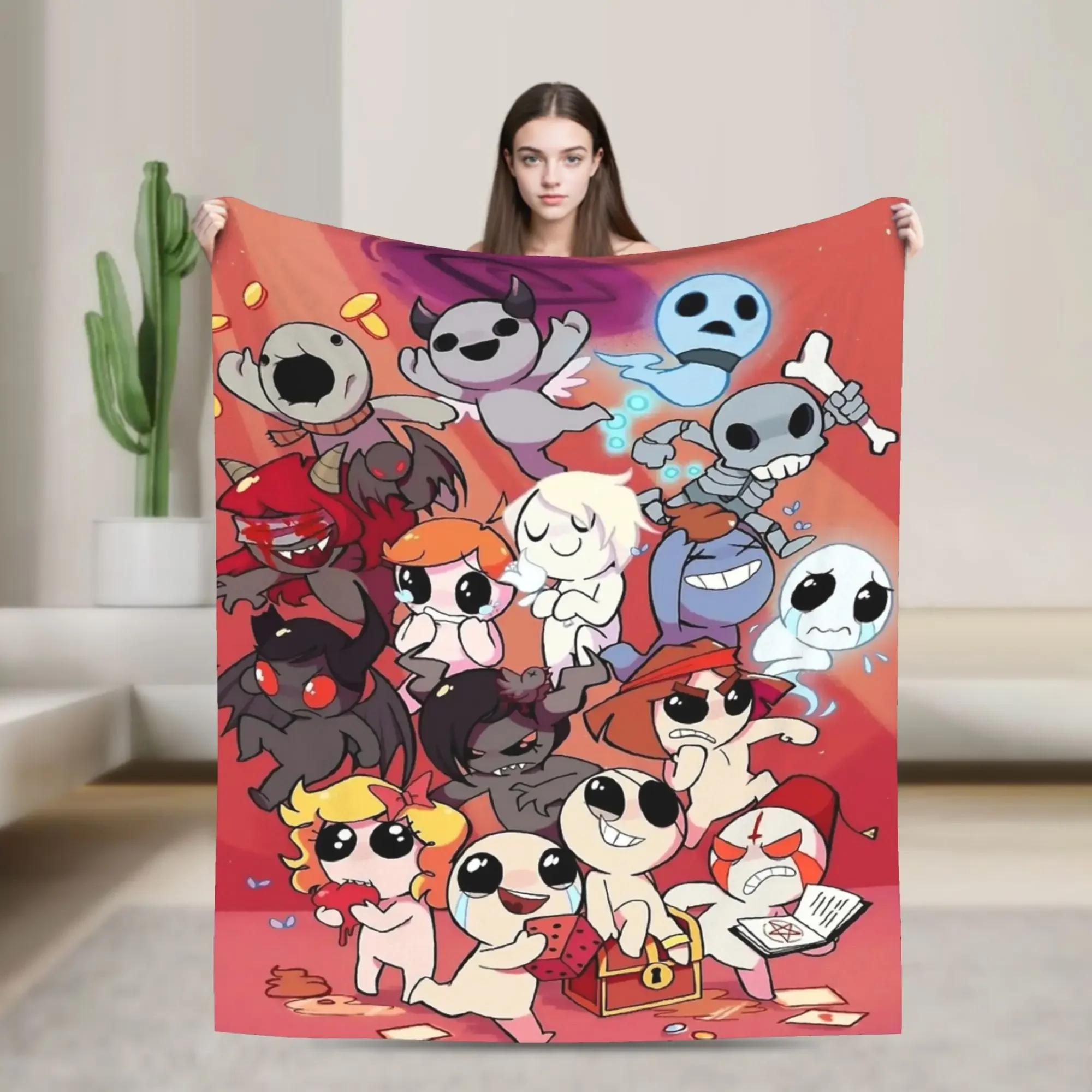 

Флисовое одеяло The Binding of Isaac: Супертеплое всесезонное покрывало для дивана, кровати, портативное одеяло с игровой тематикой