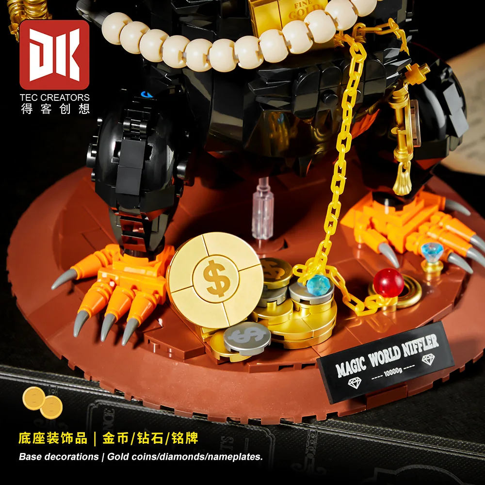 1148pcs MOC 창의력 동물 마술 Niffler 빌딩 블록 벽돌 조립 모델 DIY 장난감 어린이 생일 선물 세트