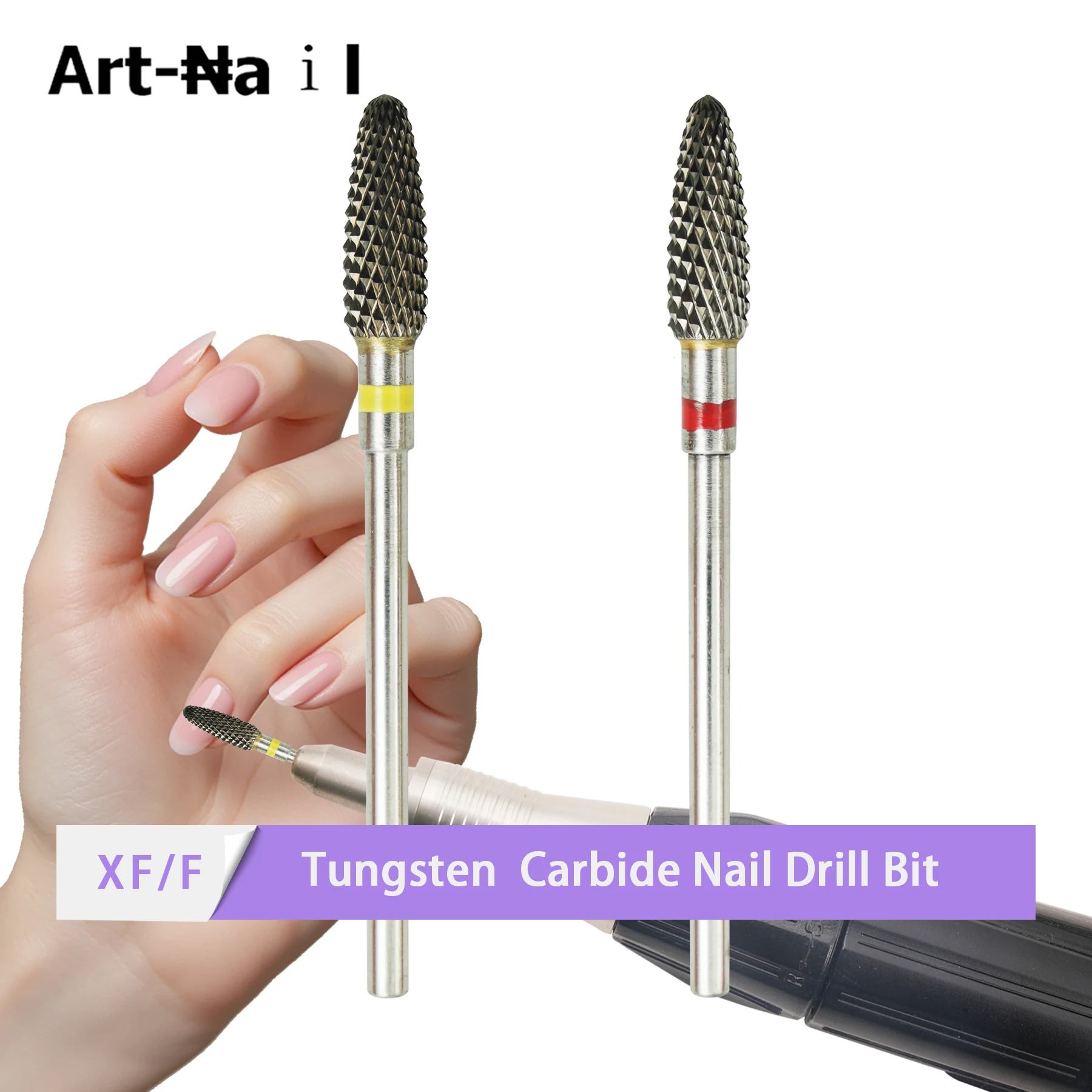 1개 네일 드릴 비트 세트, 3/32인치 큐티클 전동 네일 파일 및 세라믹 아크릴 젤 네일 비트 키트, 아크릴 네일 아트 도구 ﻿