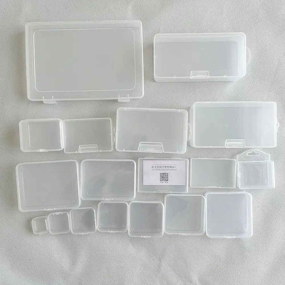 Plastic Opbergdoos Hot Vierkant Duurzaam Sieraden Kralen Container Transparante Kleine Items Case Elektrisch Gereedschap Houder