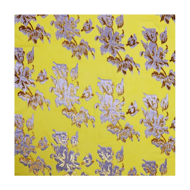 Silk jacquard velvet bright woven georgette fabric dress and cheongsam light luxury style