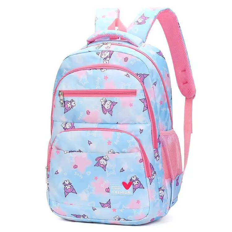 

Kuromi Cartoon Kids Backpack Lightweight Spine Protection Large Capacity School Bag for Girls 3-5 Grade