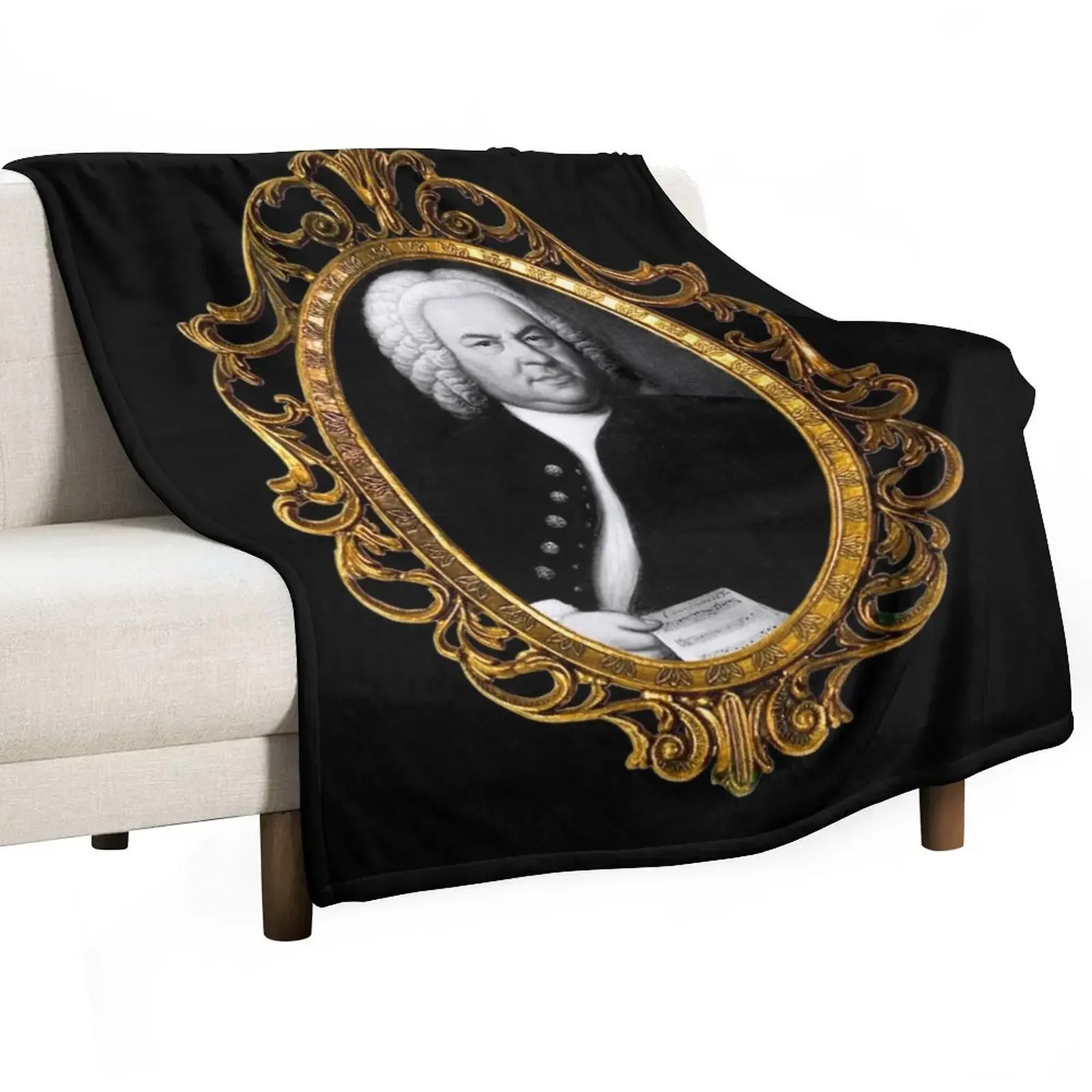 

Johann Sebastian Bach Throw Blanket Loose Beautifuls Flannel Fabric Blankets