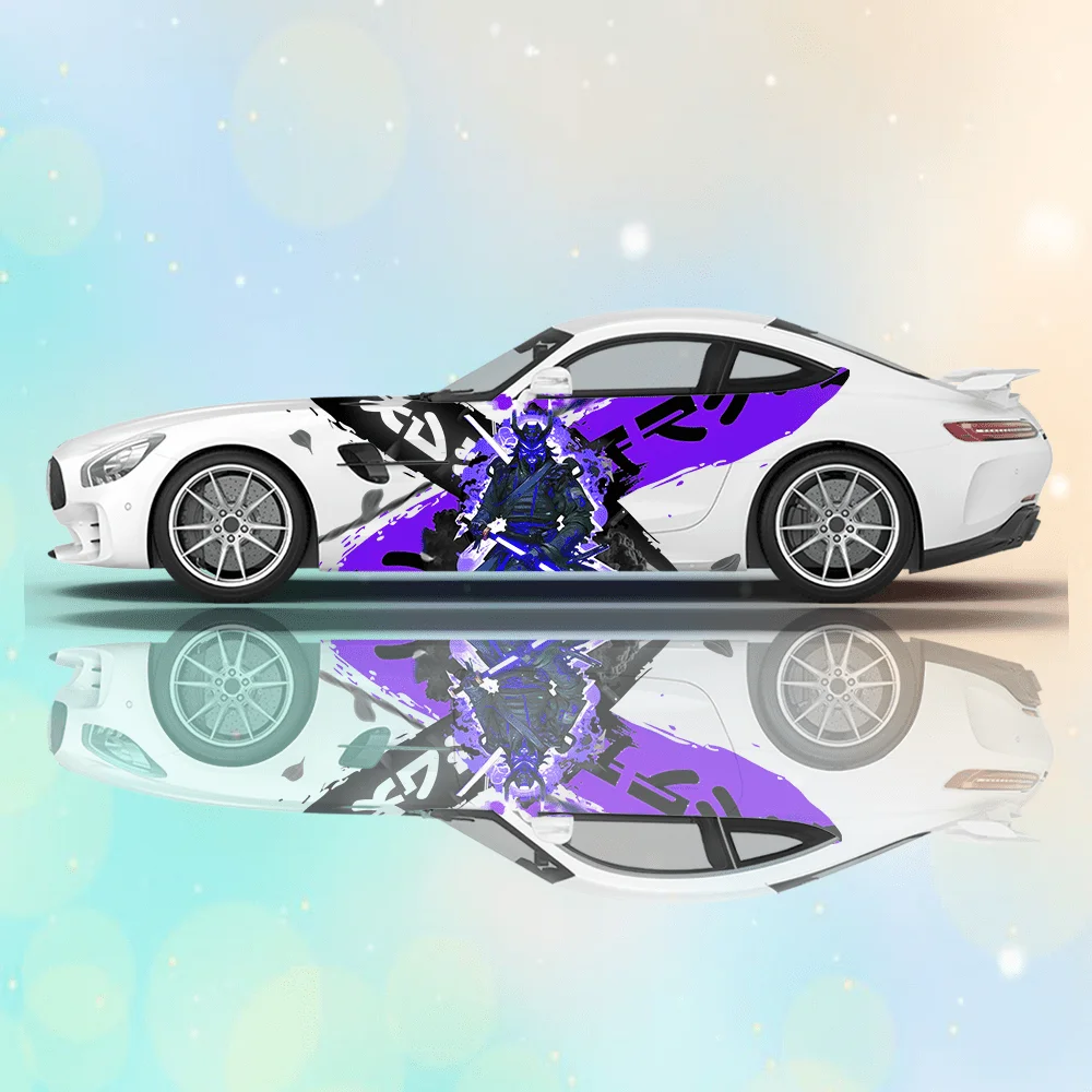 

Colorful Samurai Gaze Car Vinyl Wraps Decal Self-adhesive PVC Sticker Suitable for Trucks SUV Decoration Auto Accessories Gift