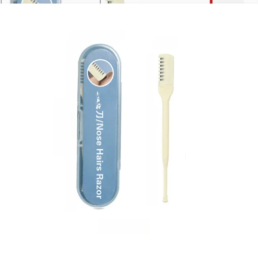 1/2-teiliges manuelles Nasenhaartrimmer-Set. 360 ° Rotierender Trimmer, doppelseitige Klinge, leicht zu reinigen, aus Kunststoff. – Detail 2