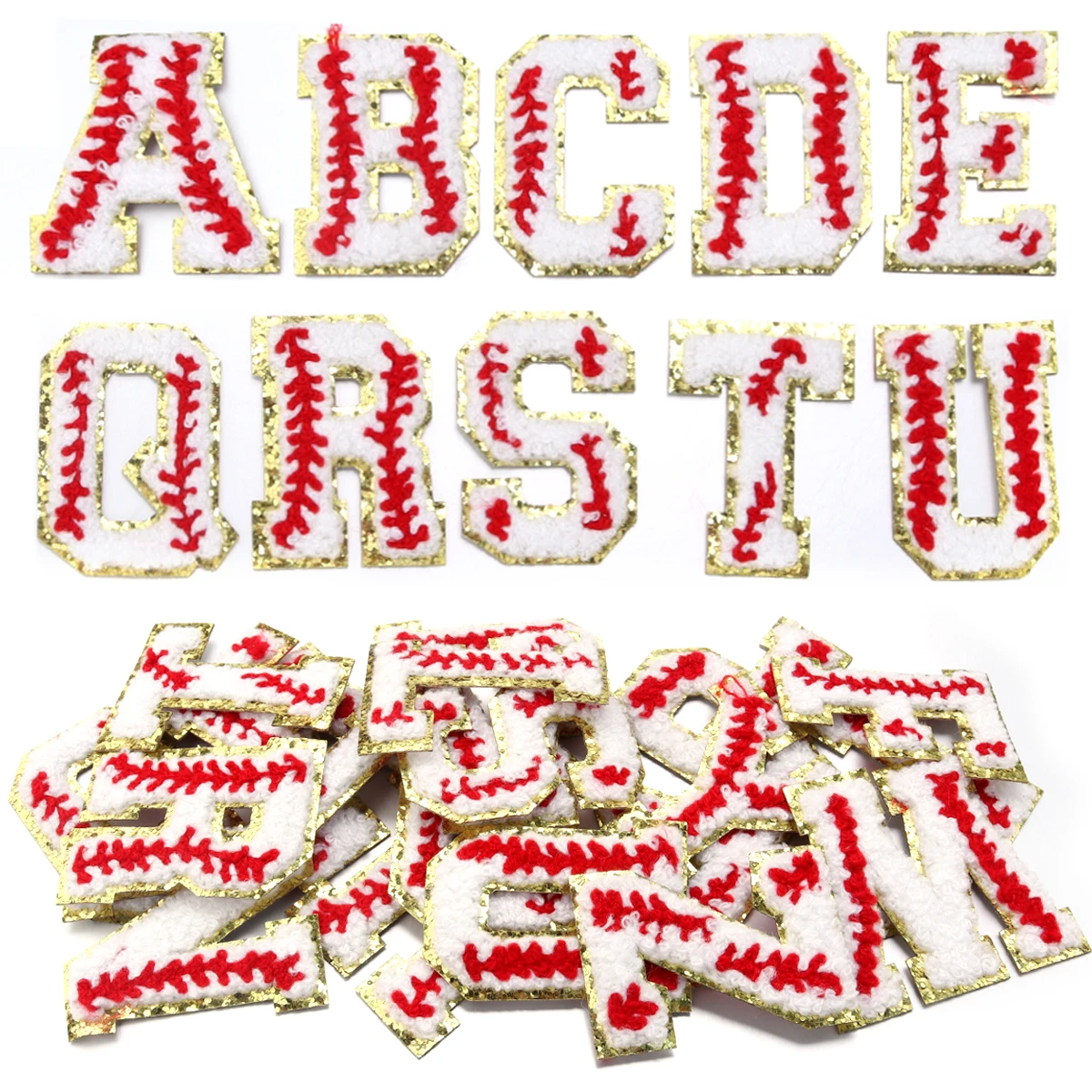 26pcs Letter Patches Baseball Pattern Towel Embroidery Patches Iron on Clothes Stickers Appliques DIY Sewing Craft Accessories
