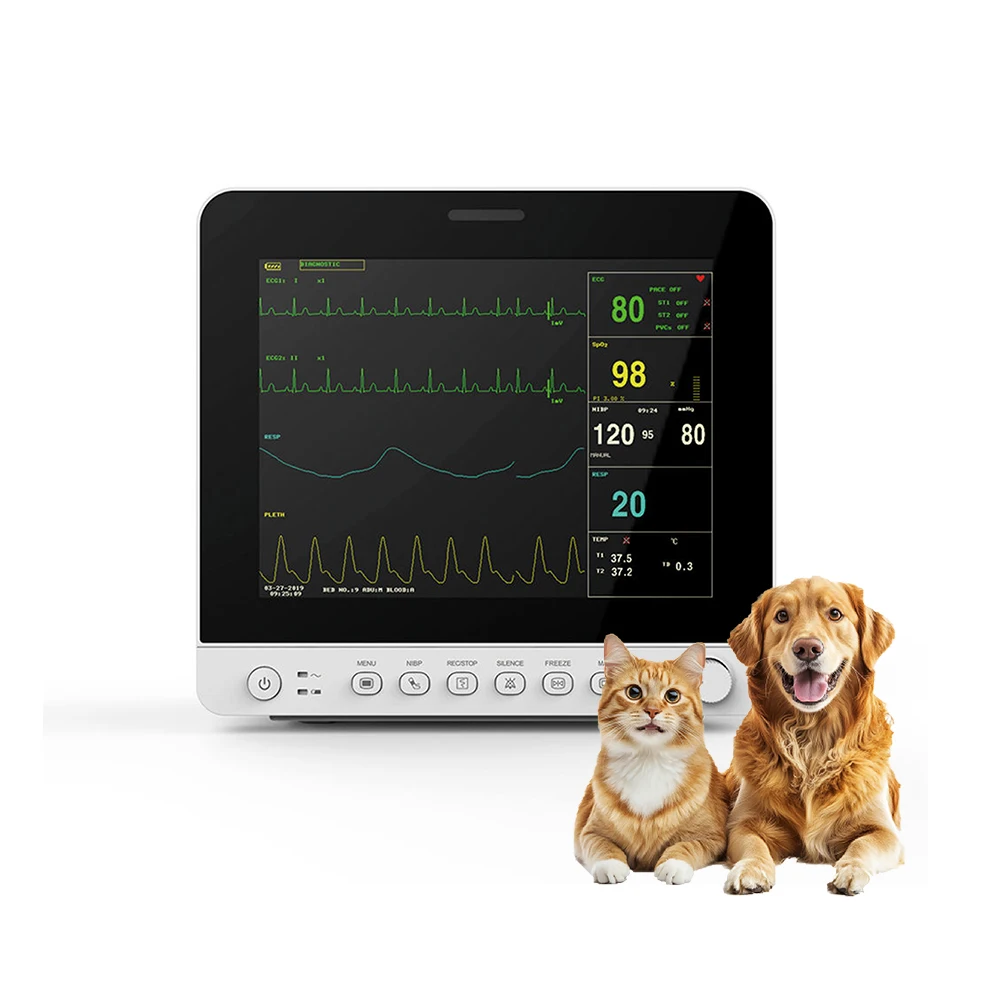 SAFVET CM9100 Portable Vet Vital Sign Patient Monitor Multiparametros Veterinarian