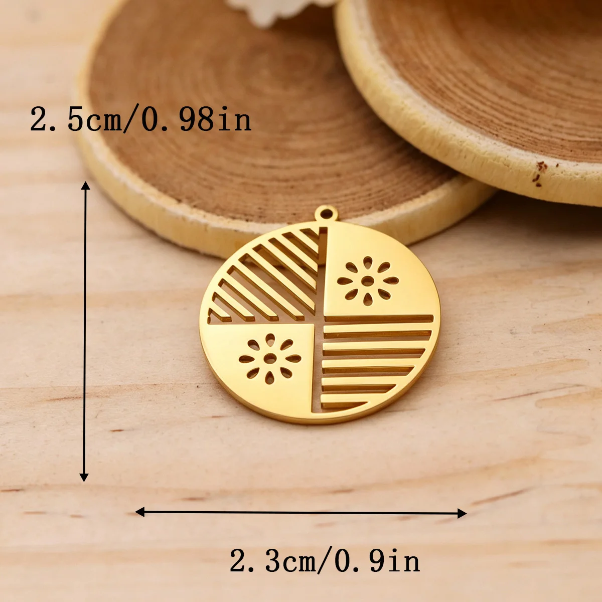 3pcs Flower Hand Heart Tree Deer Antler Star Stainless Steel Pendant Charms For Jewelry Making Necklace Earrings DIY Accessories