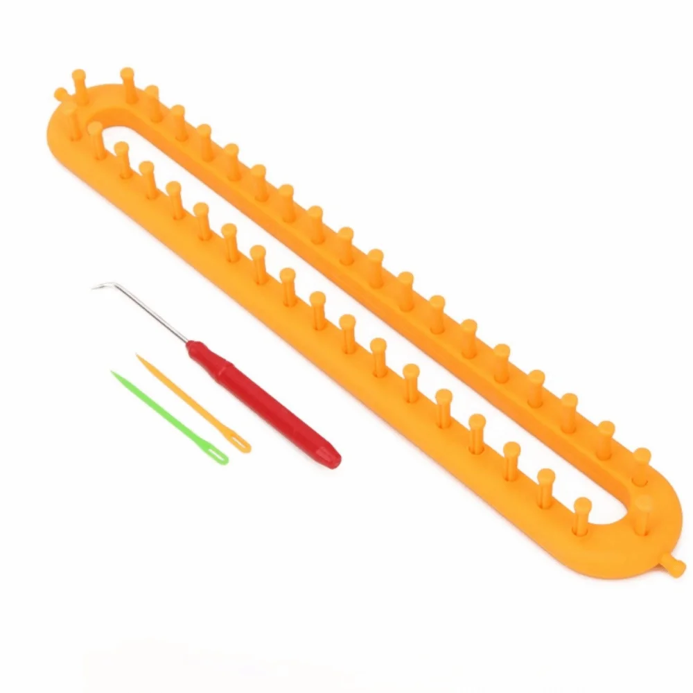 Портативный 26/36/47/58 см ткацкий станок, вязальный комплект, прямоугольный DIY шерстяной вязатель, ручная работа, машина для рукоделия, швейные инструменты