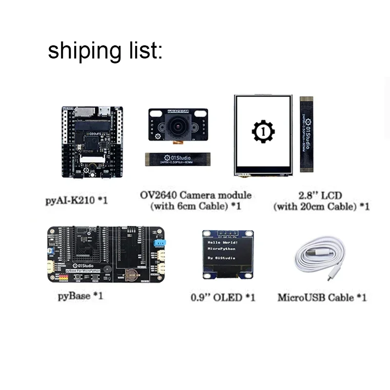 Nvarcher PyAI- K210 Development Board Cam Camera Module AI Artificial Intelligence With Lithium Battery Charging Interface