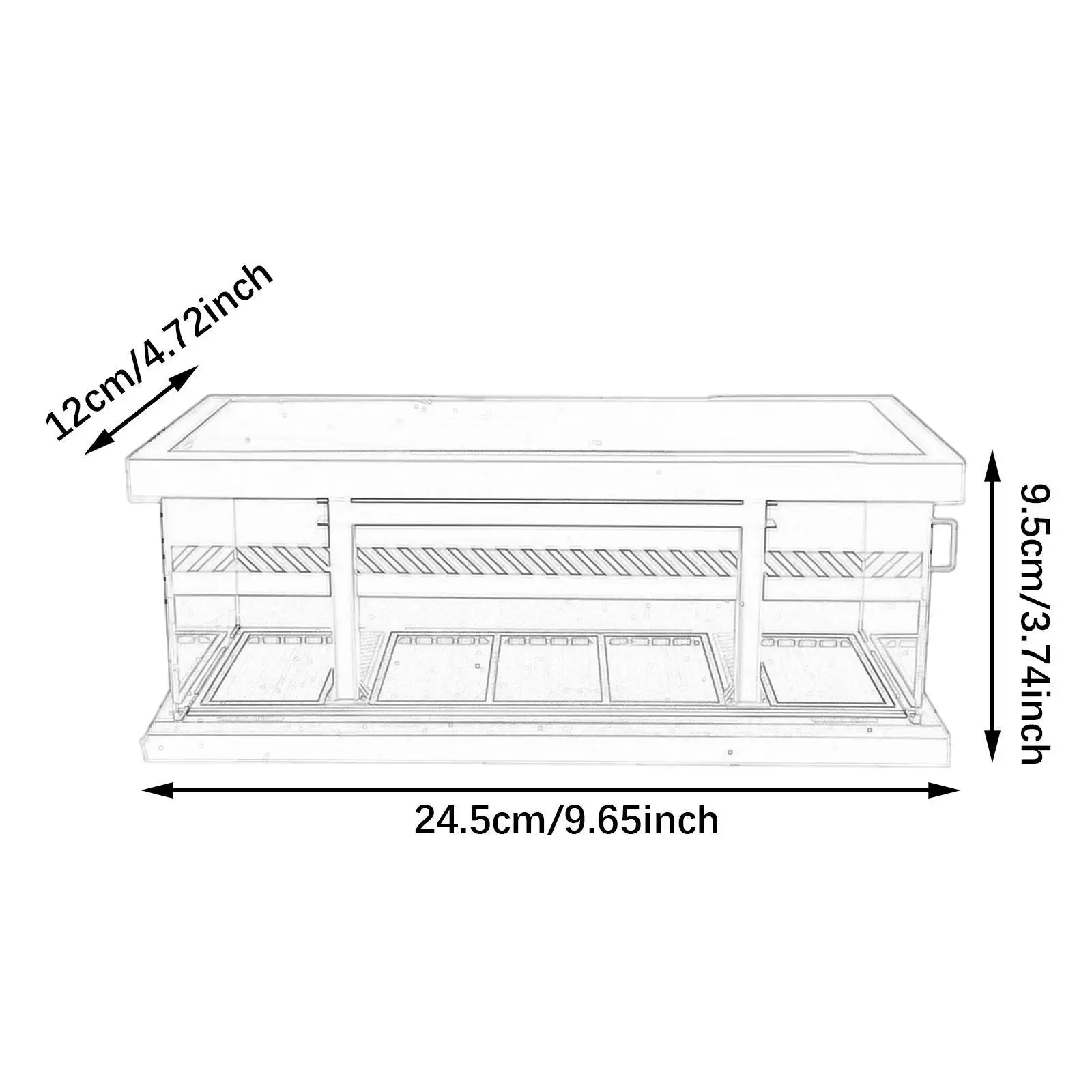 1/64 Parking Lot Scene Display Case Scene Decoration Model Car Showcase