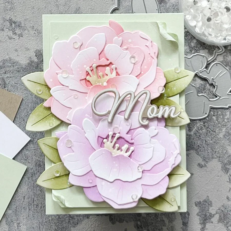 3Pcs Flower Set Cutting Dies, Dies Scrapbooking New Arrival 2024 for Diary Decoration Card Making Photo Album Christmas Stencil