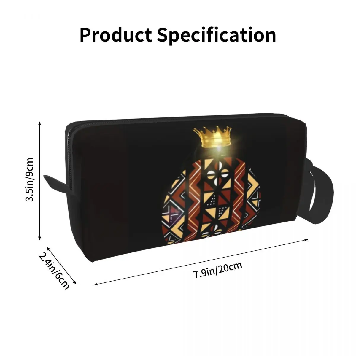 African Bogolan Mudcloth Pattern Pencil Cases Big Capacity Pen Bags Pen Box Pencil Pouch For Boys Girls Stationery Makeup Bag