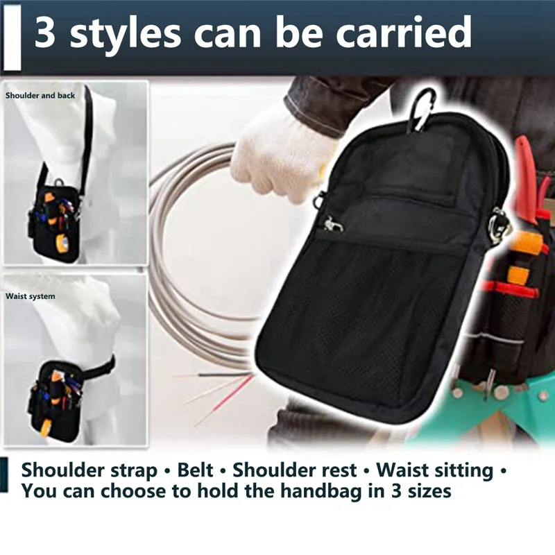 

Shoulder Tool Storage Bag Portable Tool Bag Multifunctional Waist Bag Subdivided Storage Easy Work DIYABKW