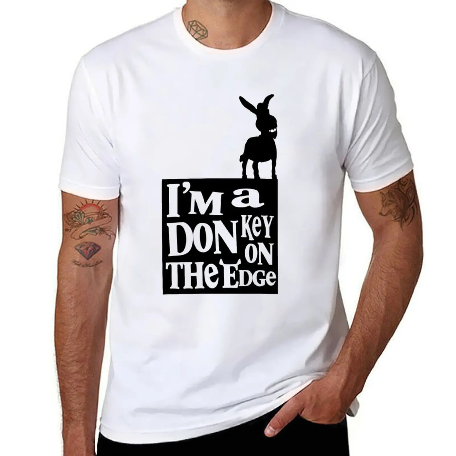 I'm a donkey on the edge! T-Shirt Holiday All Match T-Shirt