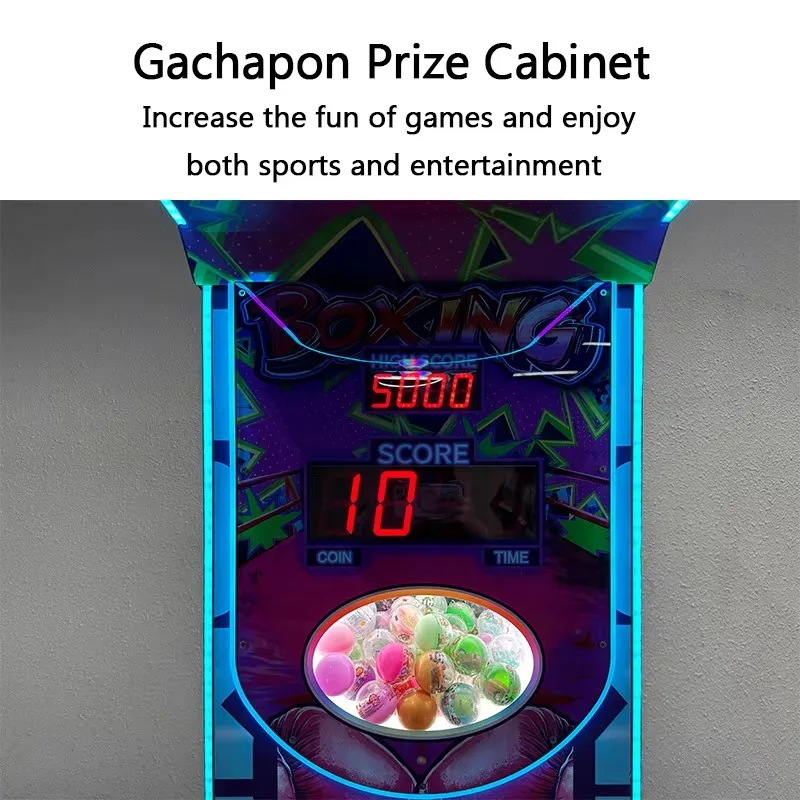 Arcade Kid Game Boxing Machine Euro Credit Card Reader Cash Operated Wood Mini Boxing for Kids Custom