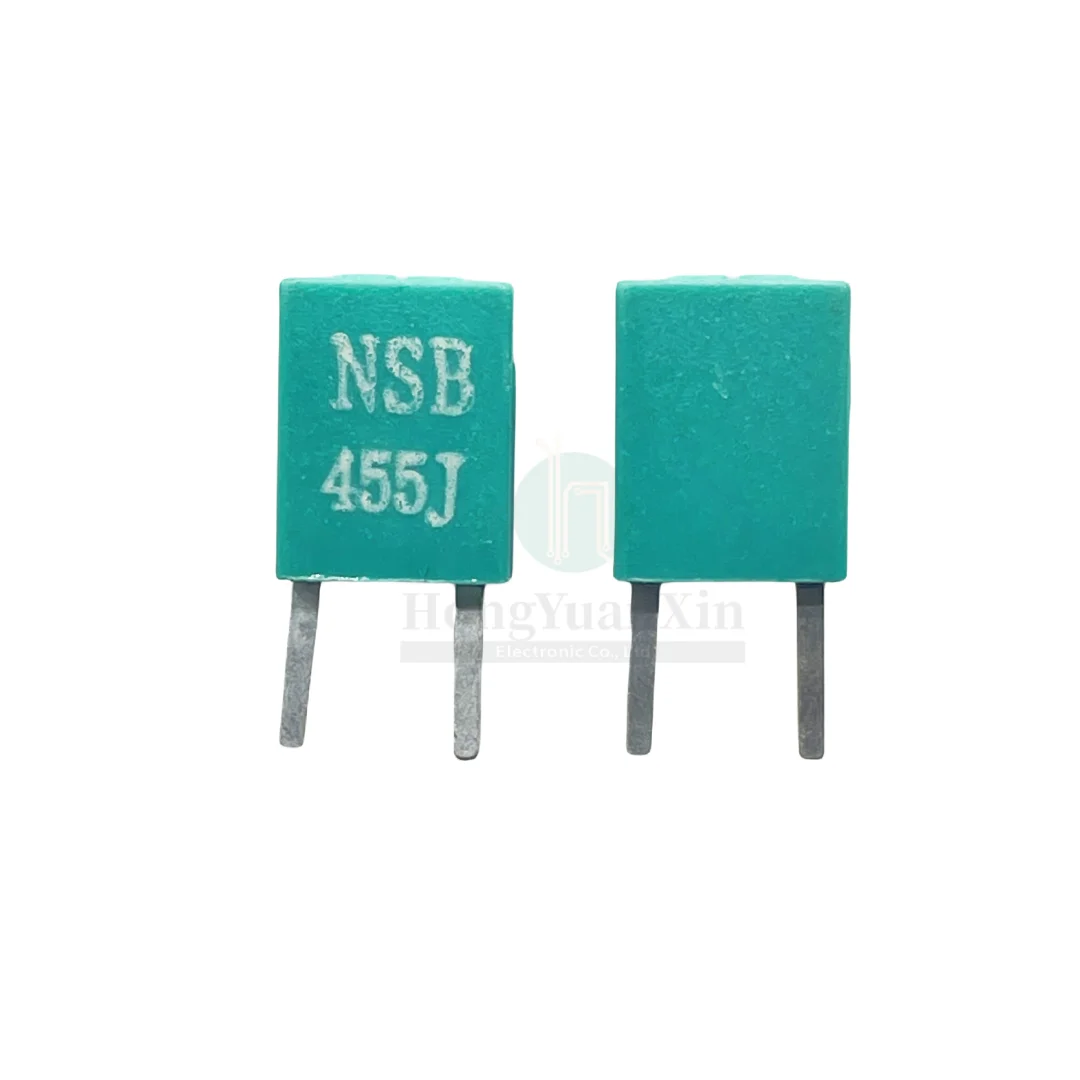 50pcs/ceramic crystal oscillator NSB455J 455K 455KHZ in-line two-pin ceramic resonator DIP-2P green